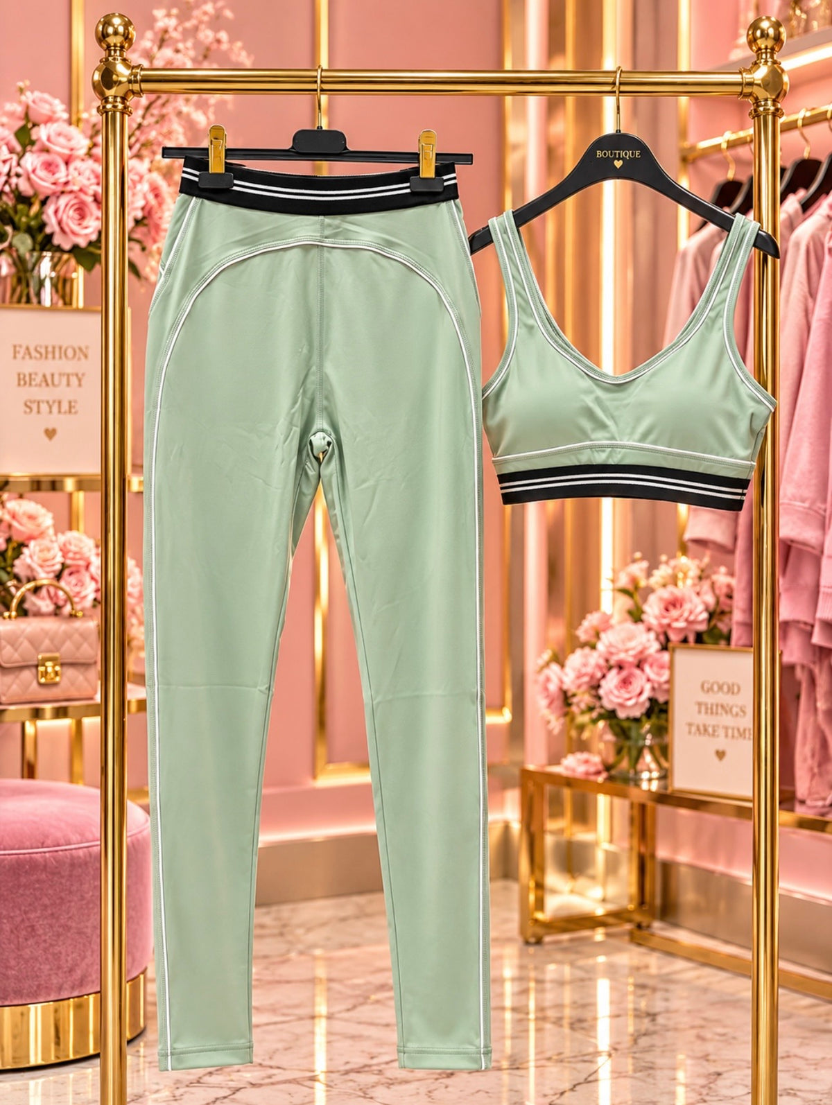 Crop Top Gym Set